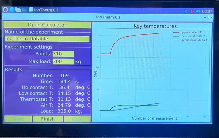 Electronic system for thermal conductivity meter