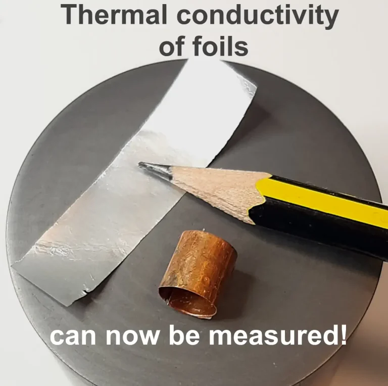 The foil samples to measure thermal conductivity coefficient